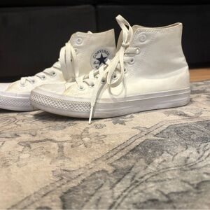 Converse Shoes - all white high tops